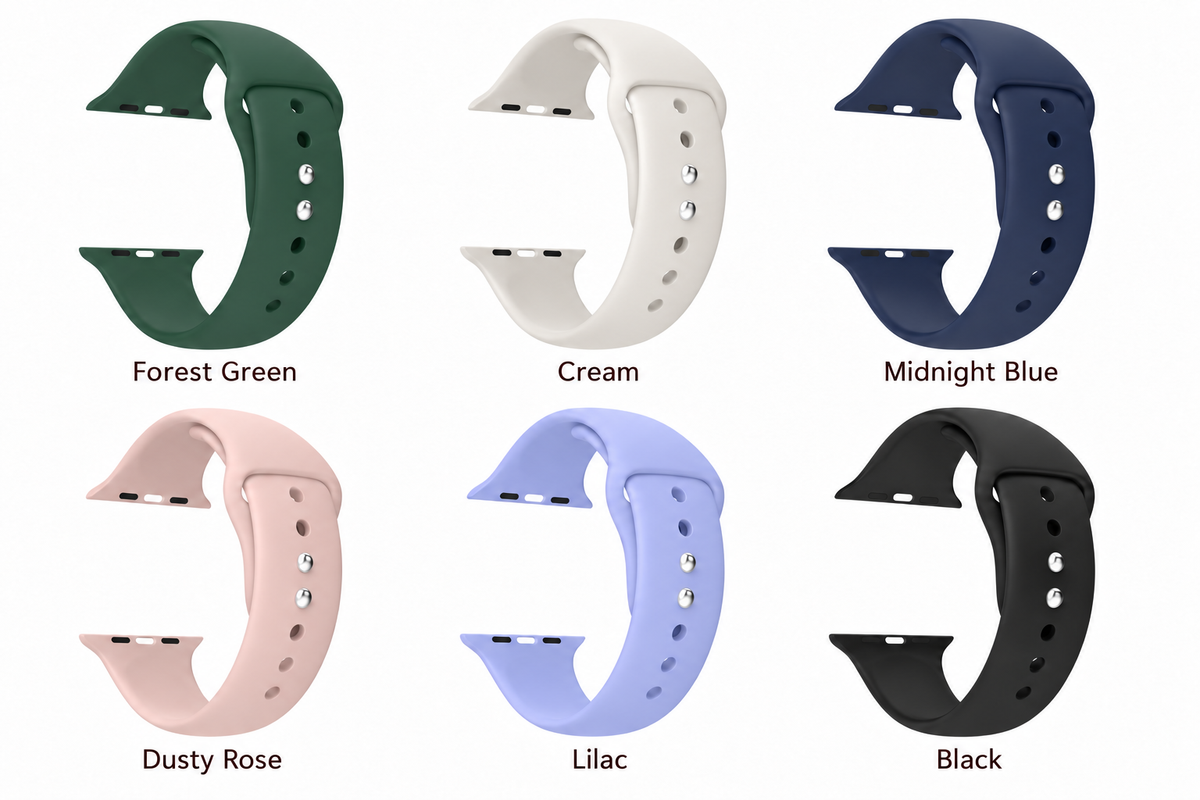 Dual-Stud Silicone Apple Watch Band